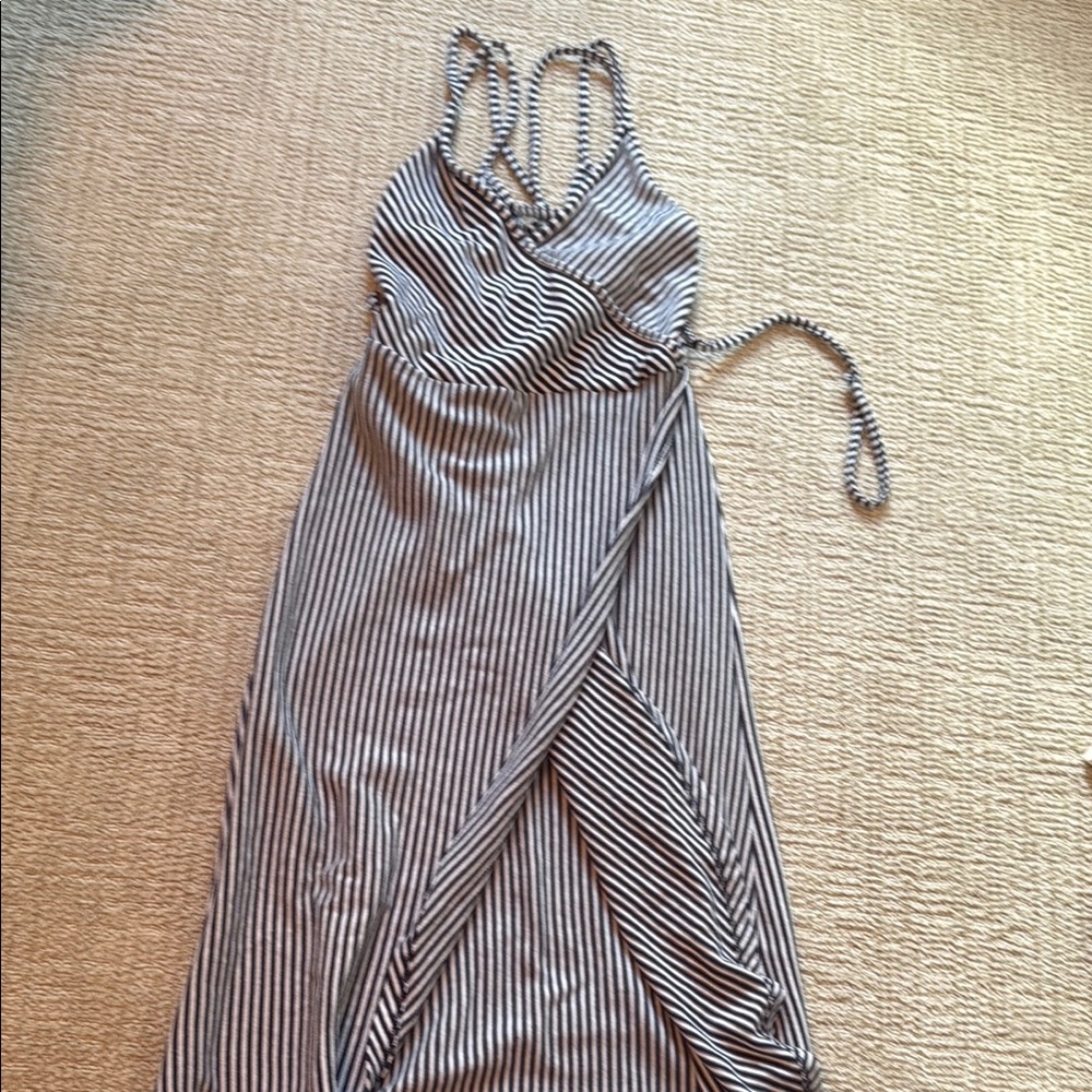 Striped Black and White Women's Dress